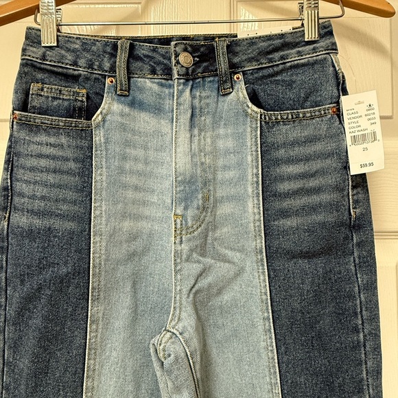 PacSun Women’s 90’s Boyfriend Two-Tone Denim Jeans Size 25 - Picture 3 of 12